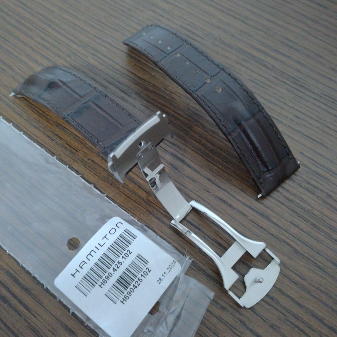 HAMILTON レザーベルト H690425102 付け幅22ミリ