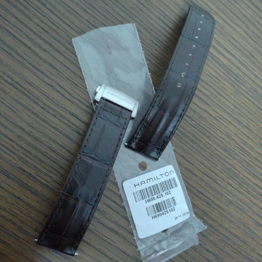 HAMILTON レザーベルト H690425102 付け幅22ミリ