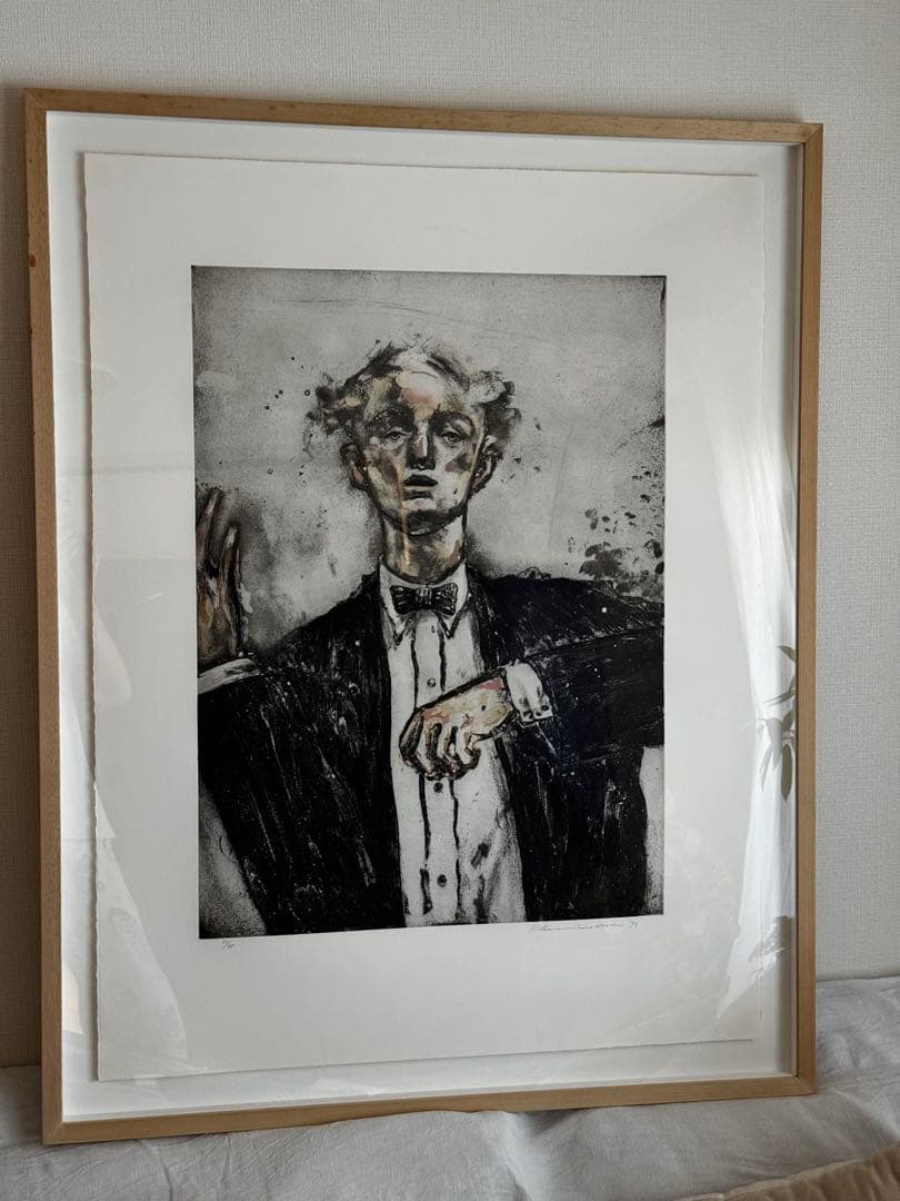 舟越桂　「不規則な休止符」　リトグラフ　1993年