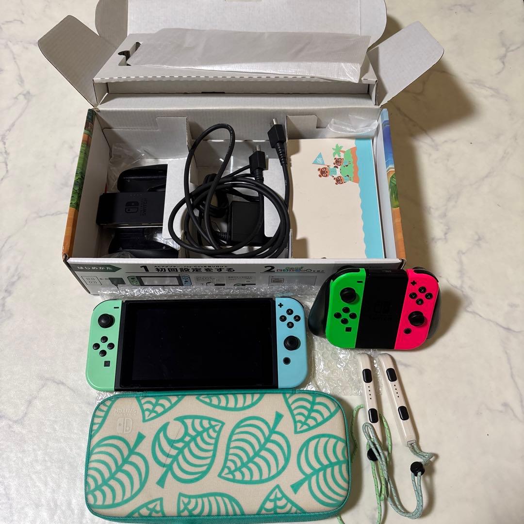 Nintendo Switch あつまれどうぶつの森本体 ジョイコン ケース付き