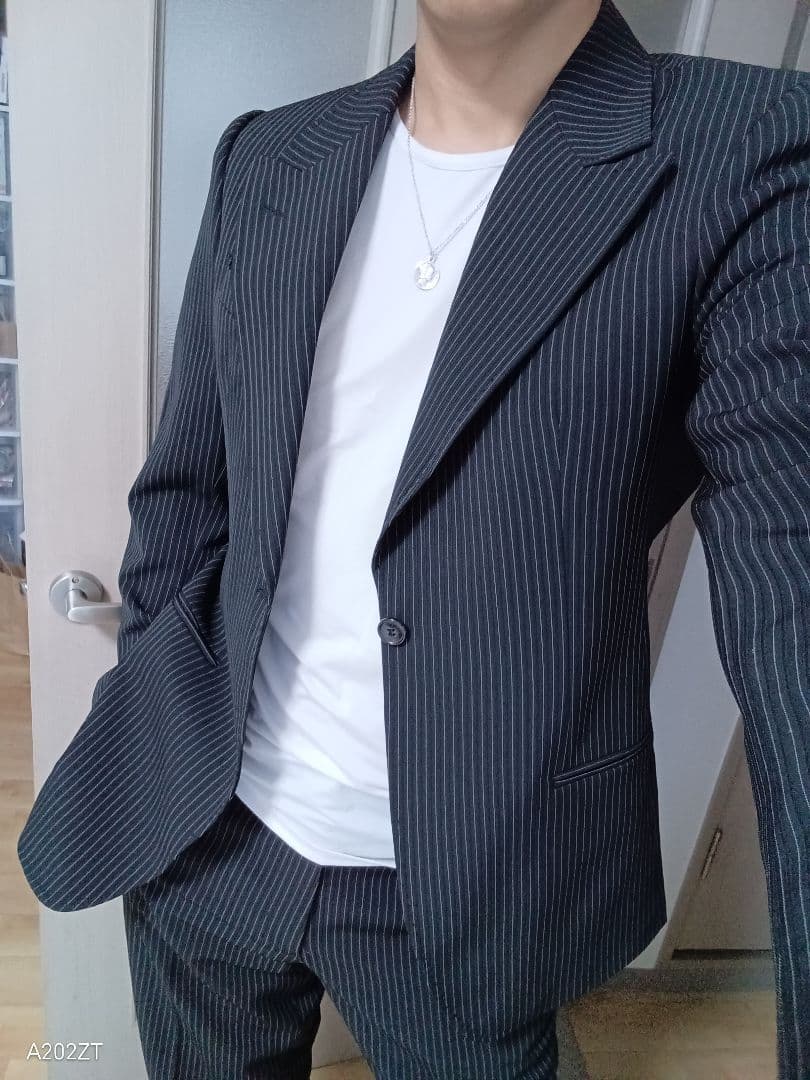 【美品美タグ】EMPORIO ARMANI ストライプ スーツセット 50 L