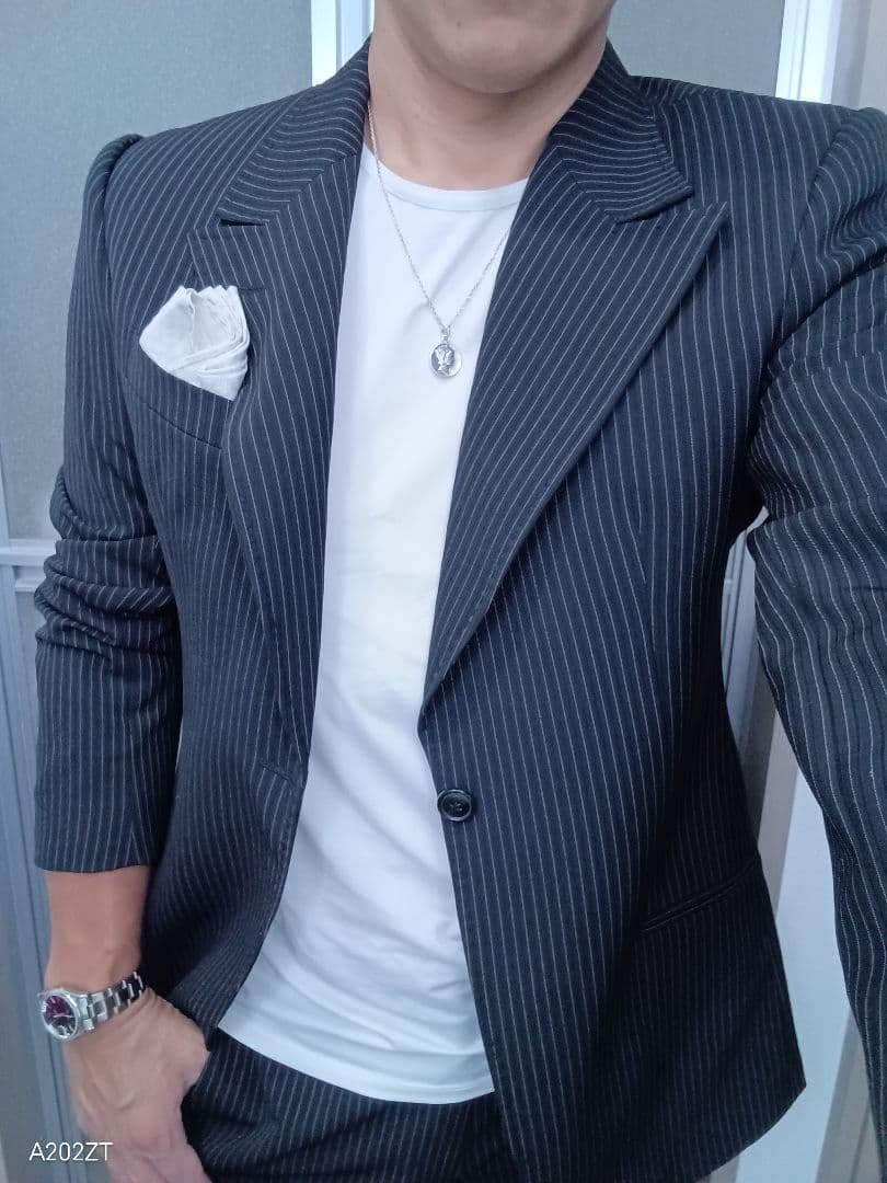 【美品美タグ】EMPORIO ARMANI ストライプ スーツセット 50 L