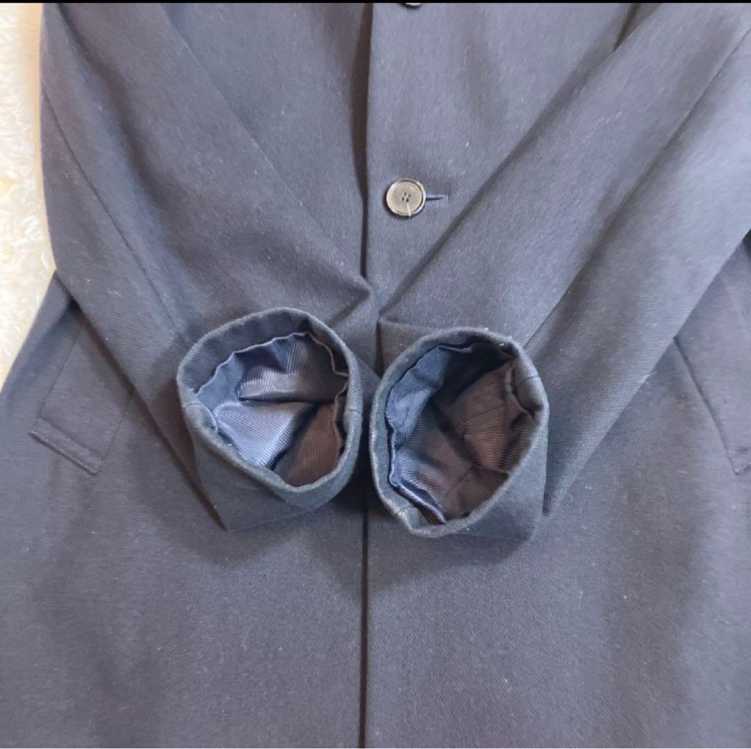 極美品 マッキントッシュフィロソフィー ウールコート ネイビー Lサイズ相当