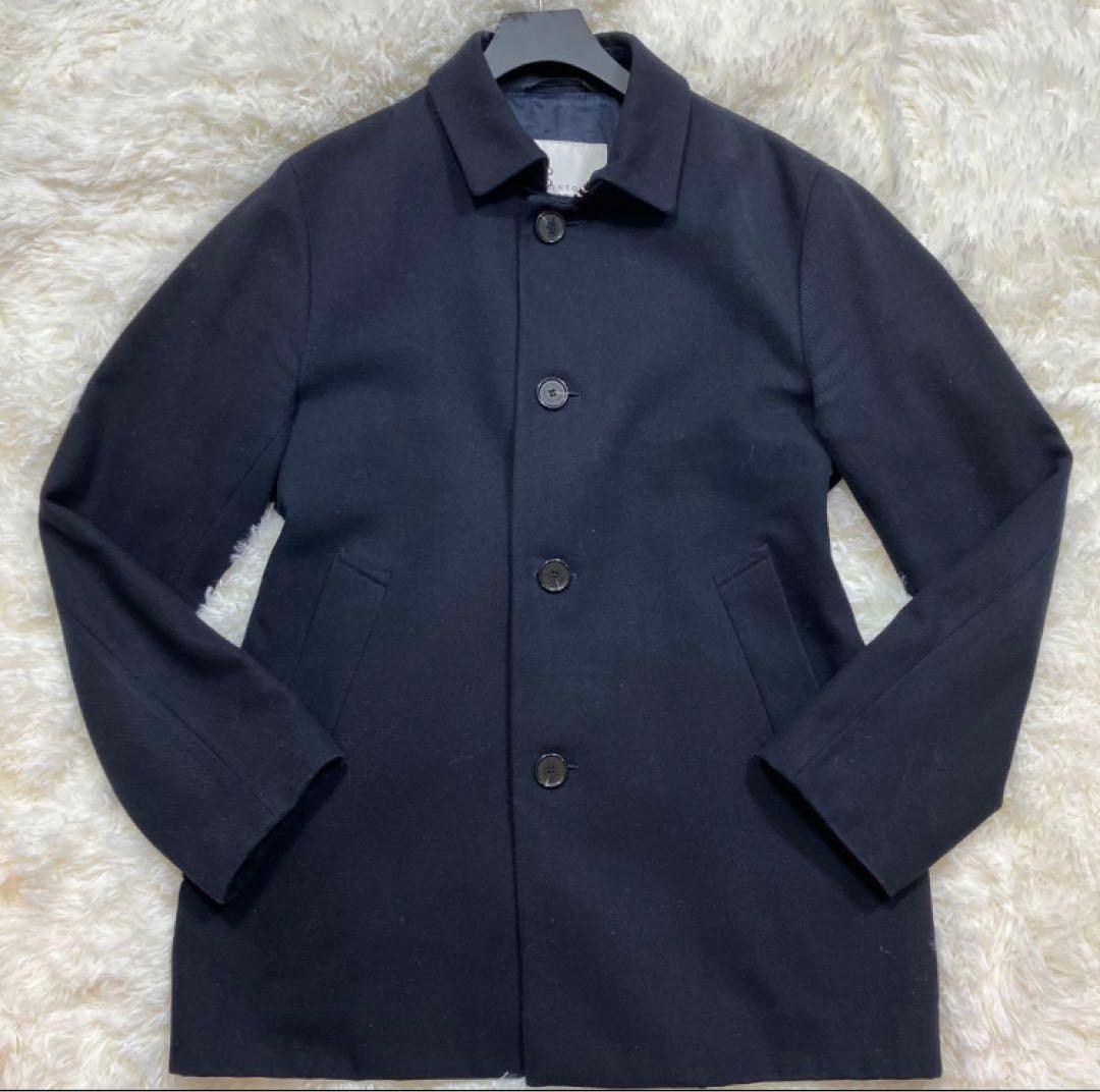極美品 マッキントッシュフィロソフィー ウールコート ネイビー Lサイズ相当