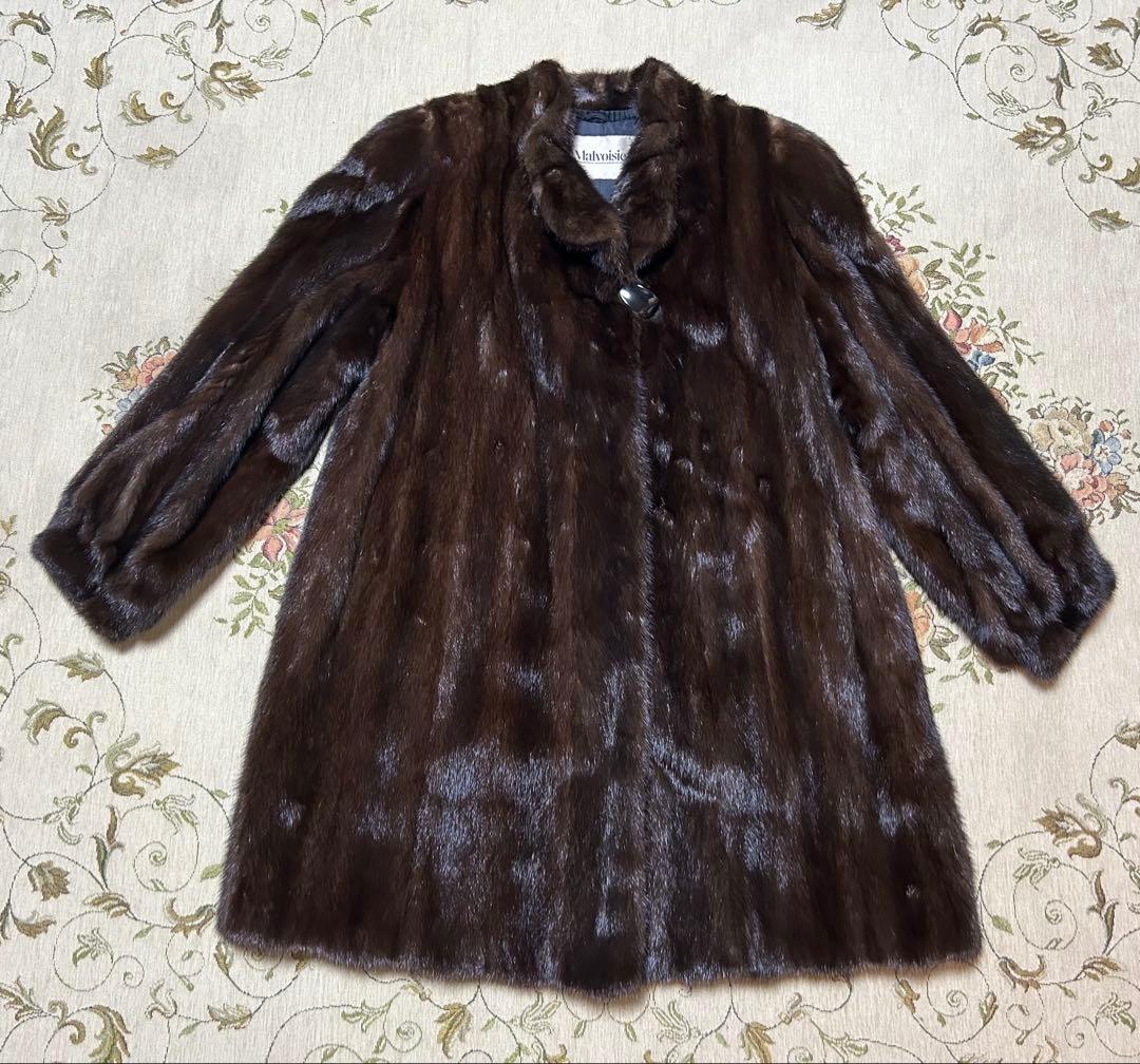 【美品】【上質毛皮】ミンクハーフコート　日本製　三越購入