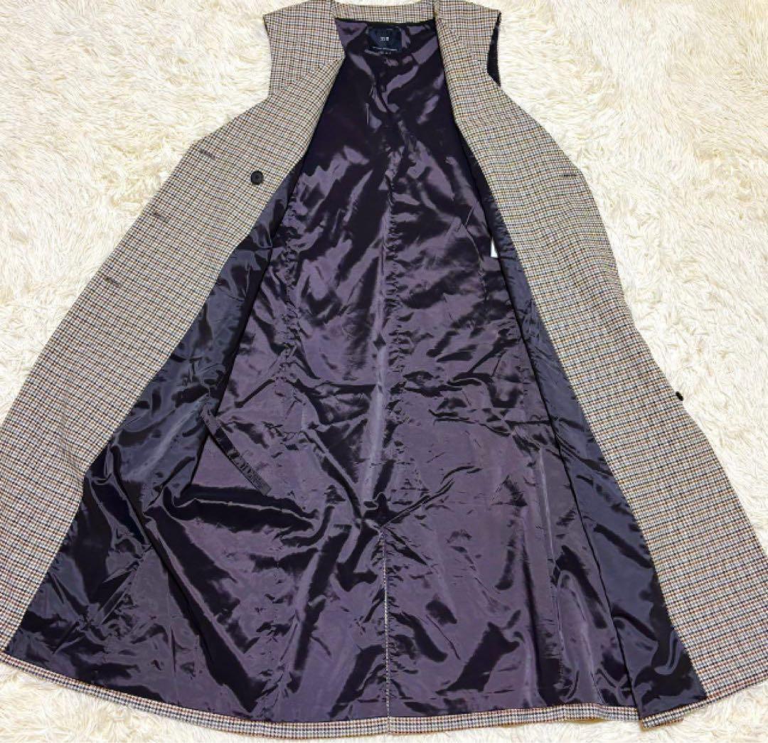 未使用級 23区 杏さん着用 2023 ガンクラブチェック ロング ジレ M