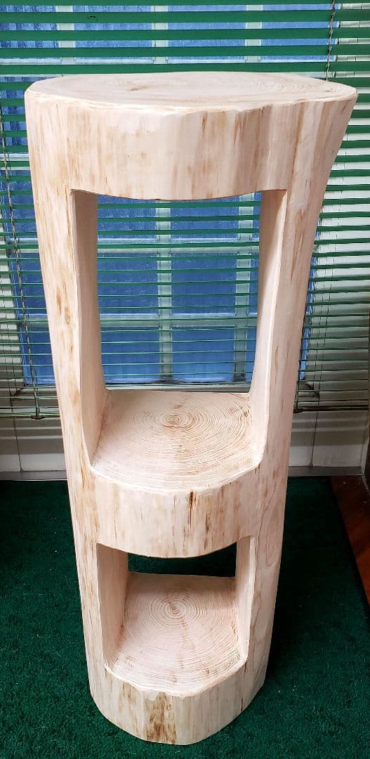 檜根元丸太オブジェ台　 78cm 12月16日まで金額