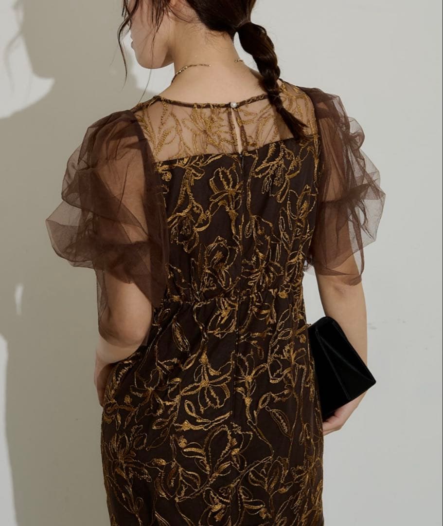 niana フラフィースリーブペンシルドレス パーティードレス オケージョン