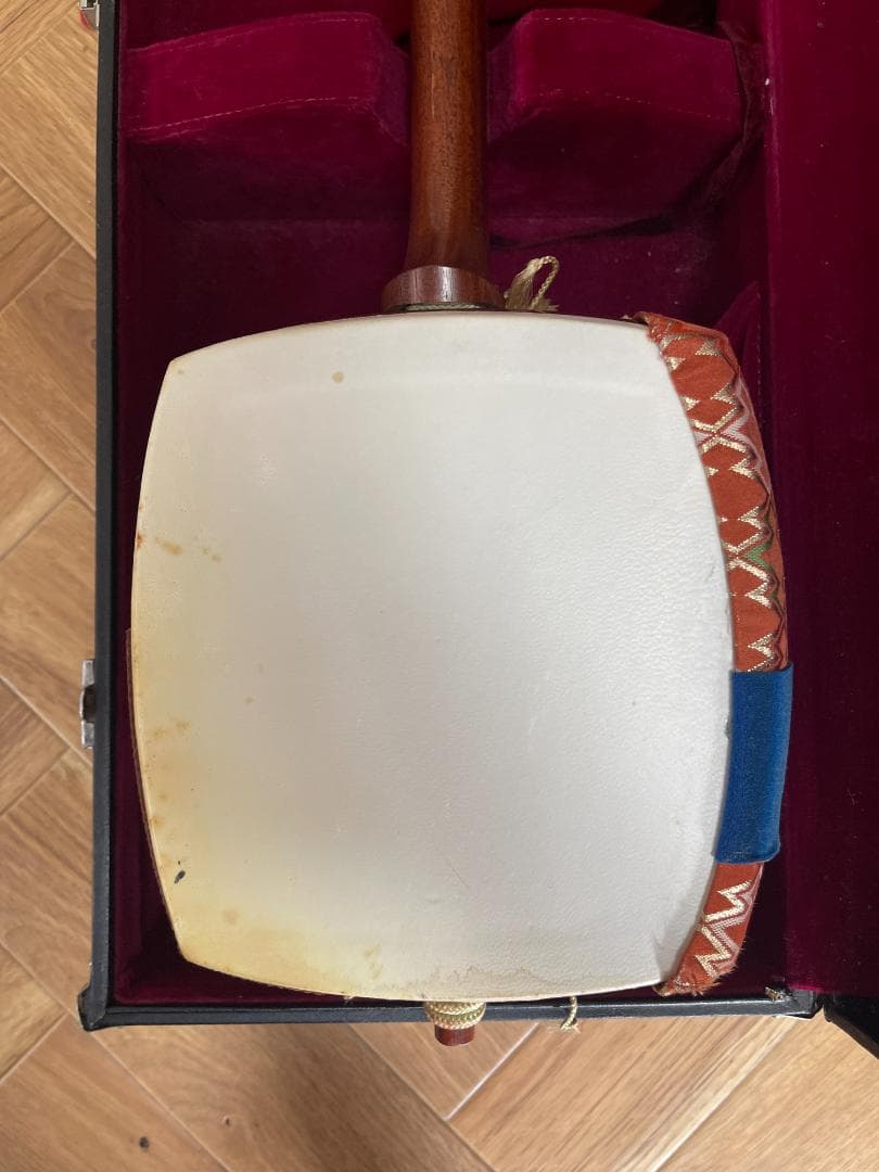 【中棹三味線 両犬皮 花梨 糸巻き調整済み】すぐ弾けます。動画あり 地唄三味線