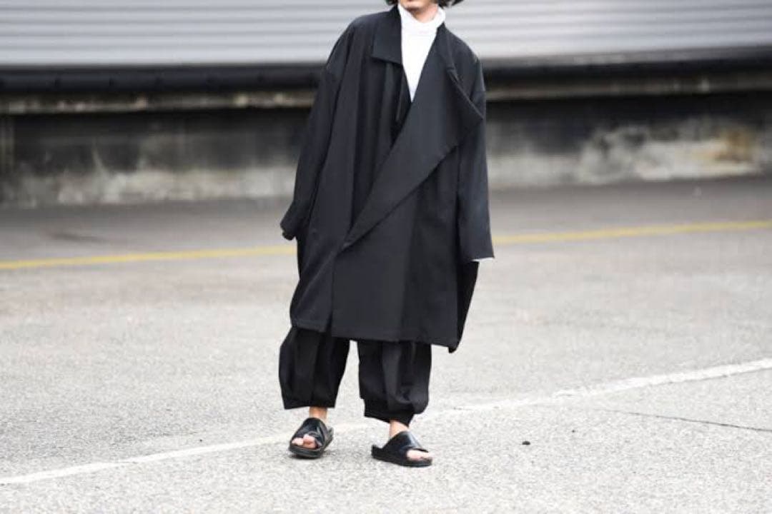 Yohji Yamamoto POUR HOMMEシワギャバコートテロテロコート