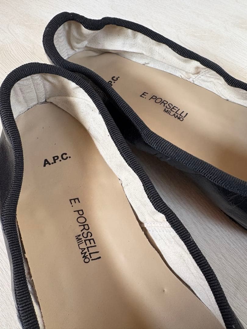 【タイムセール】E. Porselli ポリセリA.P.C. バレエシューズ