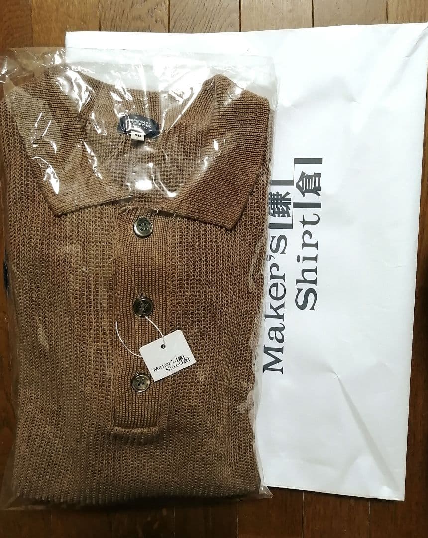 鎌倉シャツ　ニットポロシャツ　L　未使用