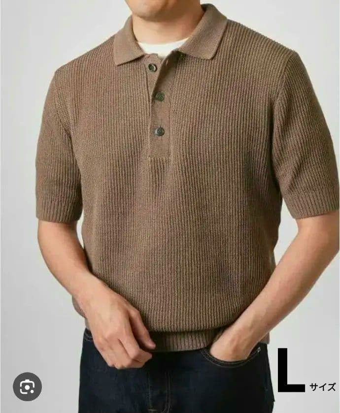 鎌倉シャツ　ニットポロシャツ　L　未使用