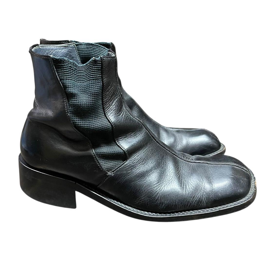 アルフレッドバニスター 42 スクエアトゥ サイドゴアブーツ 黒