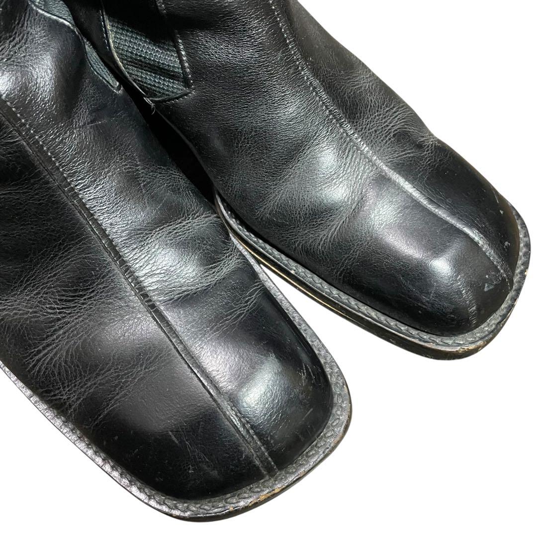 アルフレッドバニスター 42 スクエアトゥ サイドゴアブーツ 黒