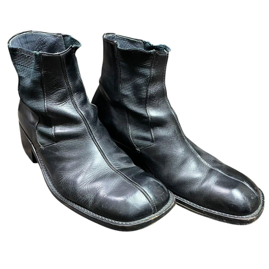 アルフレッドバニスター 42 スクエアトゥ サイドゴアブーツ 黒