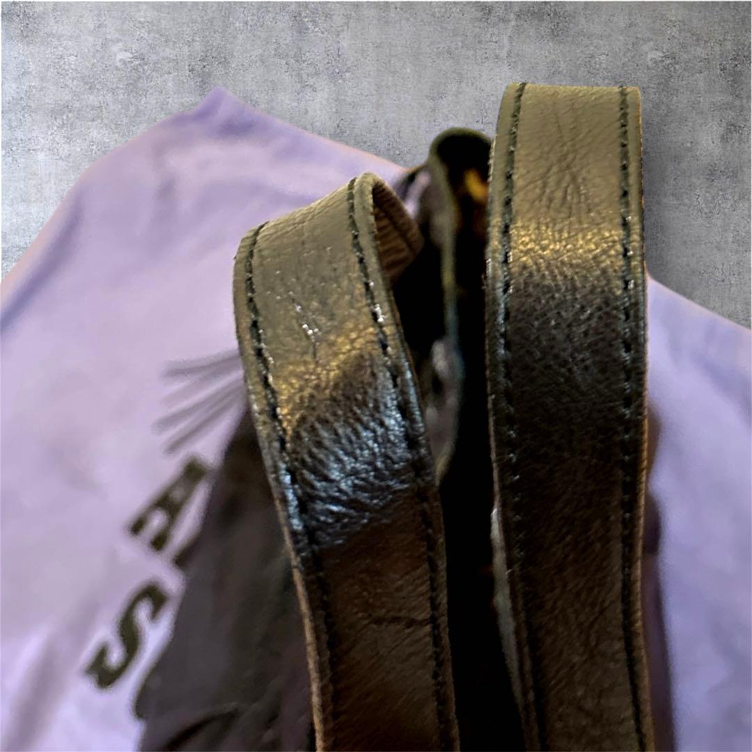 ANNA SUI アナスイ　本革レザー　フリンジ　スタッズ　蝶　ブラック　y2k