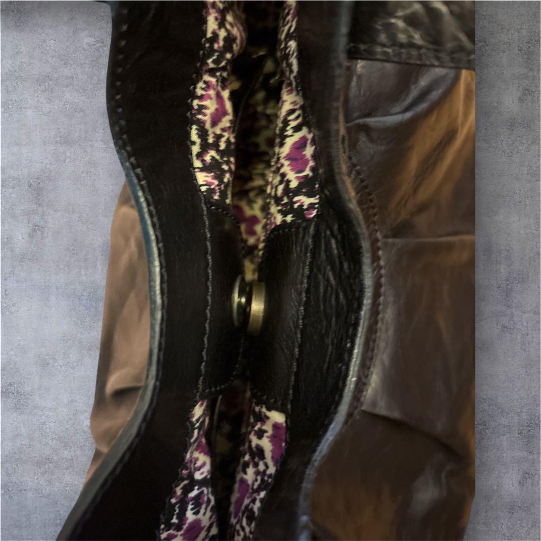 ANNA SUI アナスイ　本革レザー　フリンジ　スタッズ　蝶　ブラック　y2k