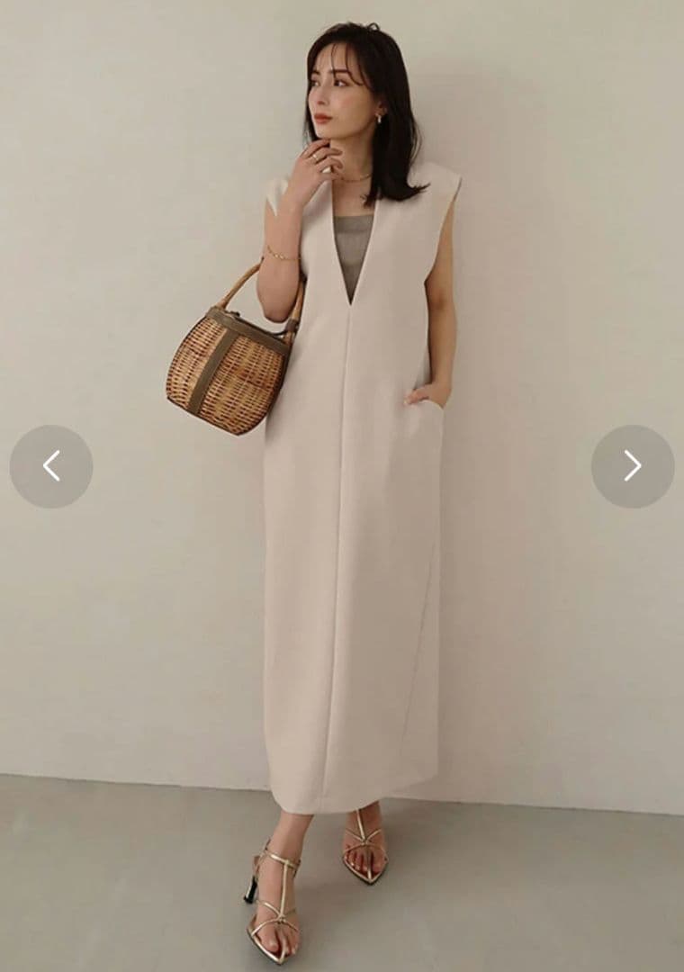 新品タグ付き　anuans アニュアンス　ストレートジャンスカ ワンピース