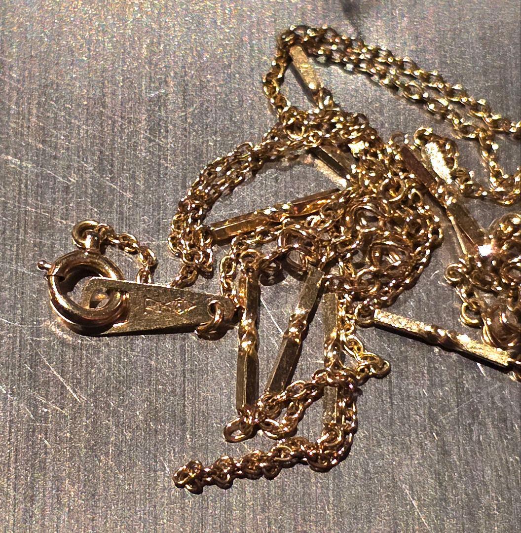 k18 750 刻印 切子 チェーンネックレス アクセサリー