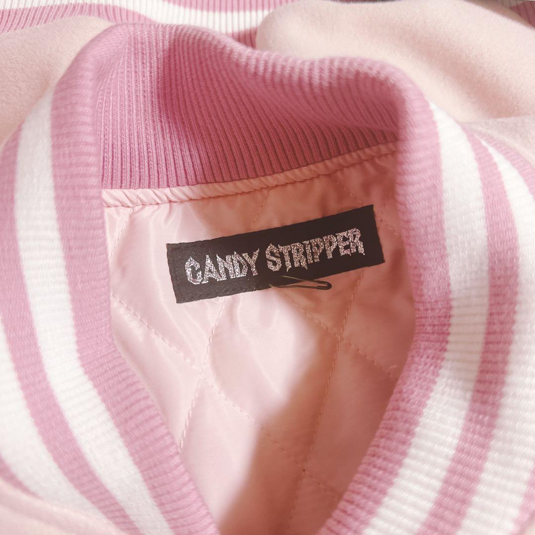 キャンディストリッパー スタジャン ブルゾン ピンク リボン 新品タグ無し