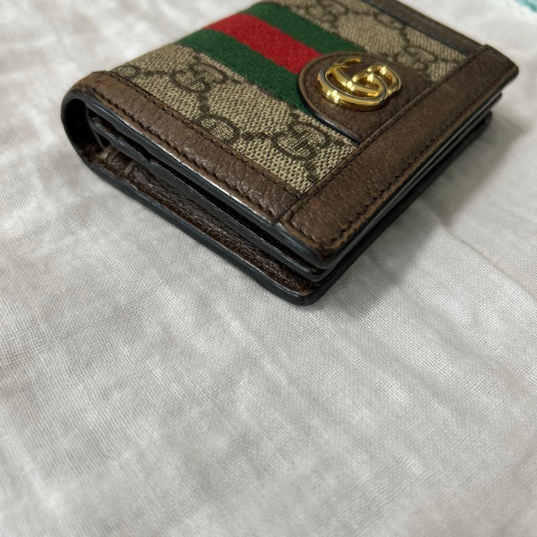 Gucci 二つ折り財布 ベージュキャンバス