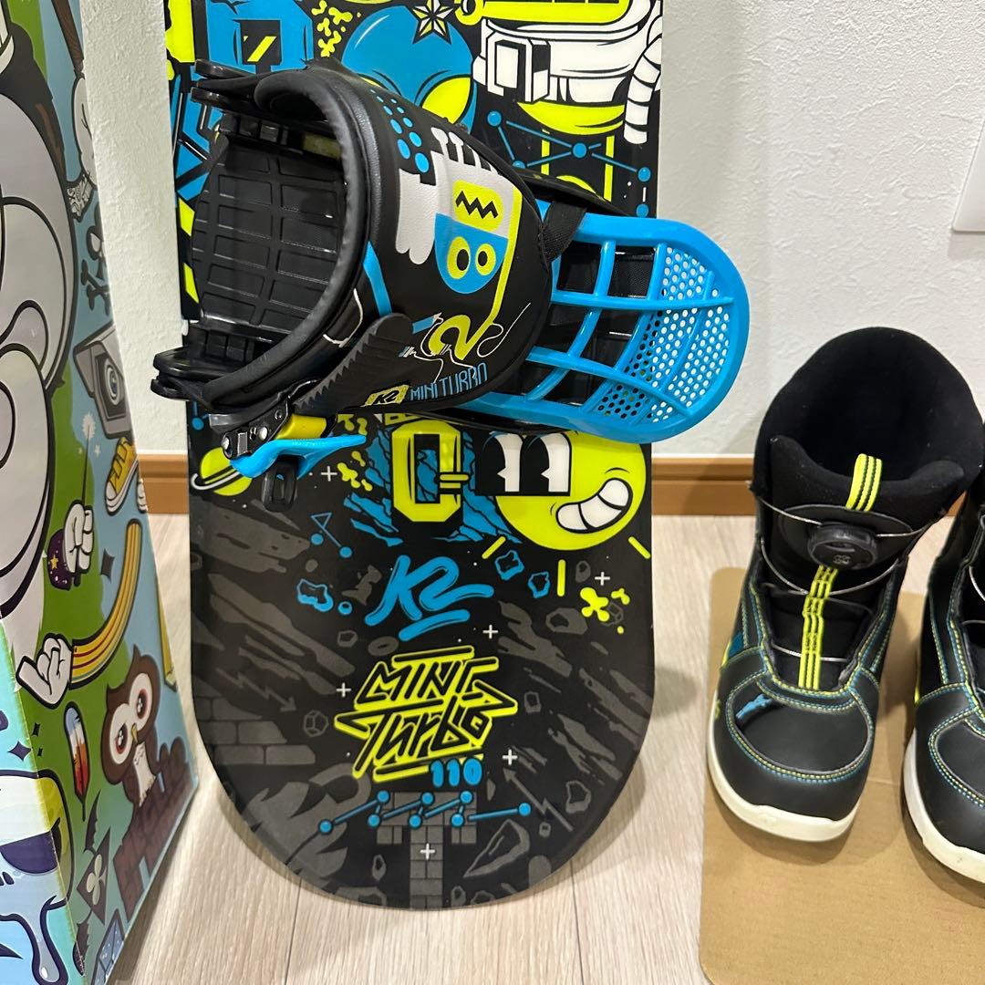 K2 MINI TURBO スノーボードセット板110センチ靴20センチ