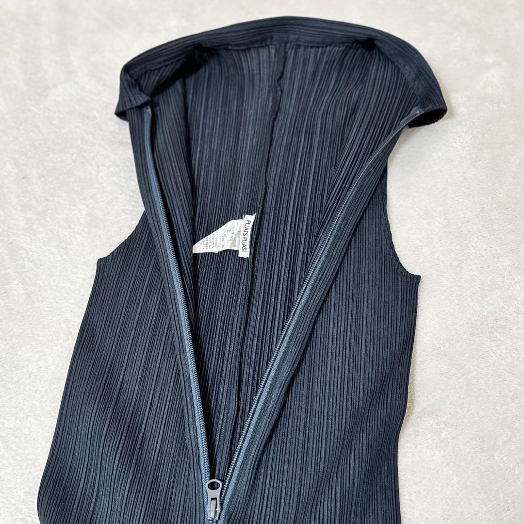 極美品✨PLEATS PLEASE オールインワン　ネイビー　ジップ　Mサイズ