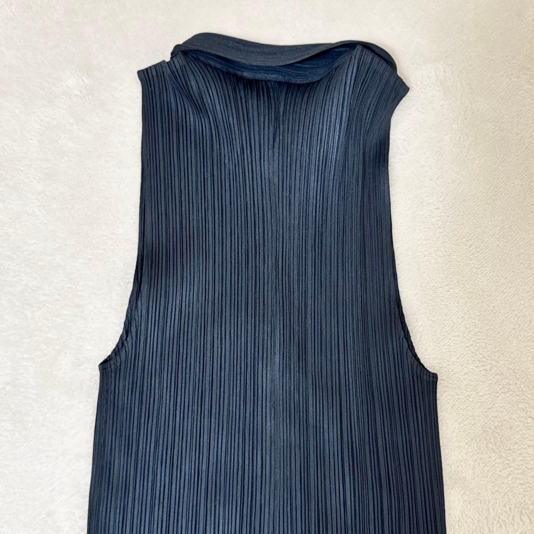 極美品✨PLEATS PLEASE オールインワン　ネイビー　ジップ　Mサイズ