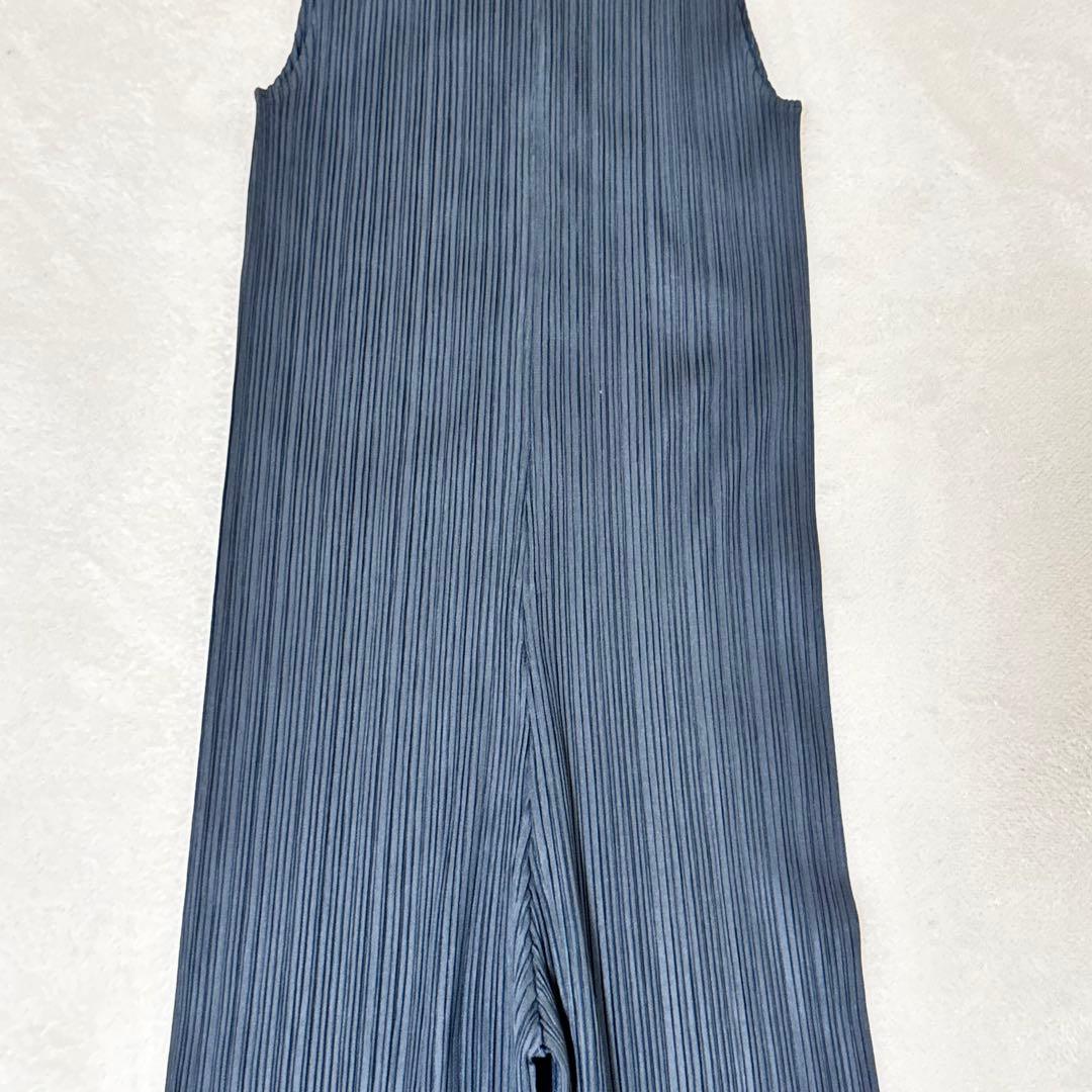 極美品✨PLEATS PLEASE オールインワン　ネイビー　ジップ　Mサイズ
