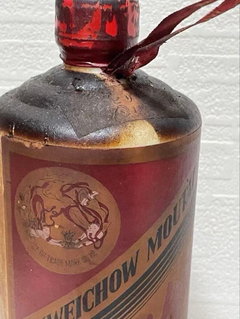 貴州茅台酒 1980年 天女ラベル マオタイ酒 53度 未開栓 重さ1038g