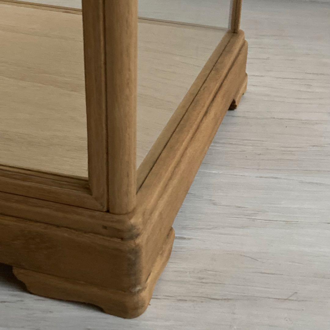 古い木製 ガラスケース 2段 ショーケース 展示ケース 店舗什器