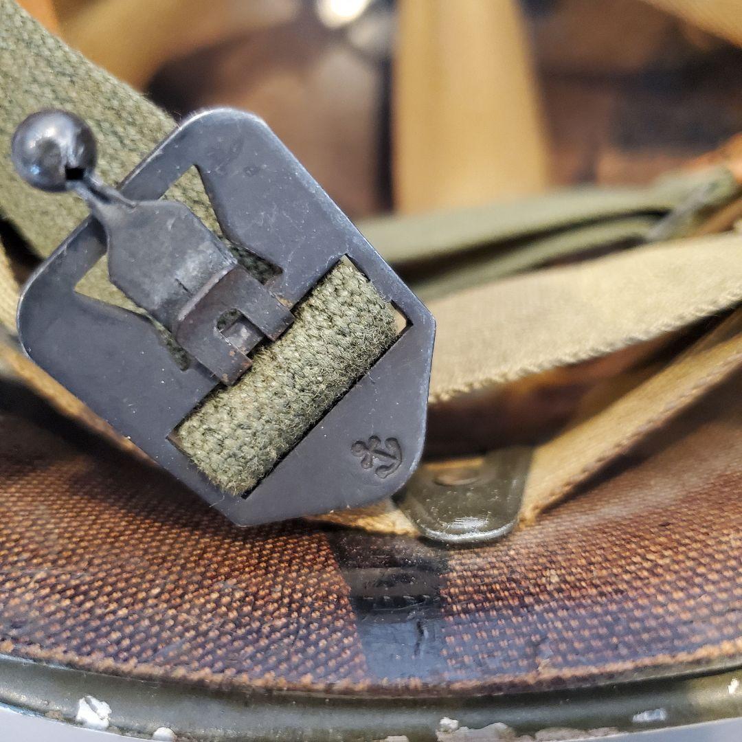 A168 アメリカ軍 ヘルメット錨刻印 鉄帽 M1 M2 海軍 海兵隊 米軍