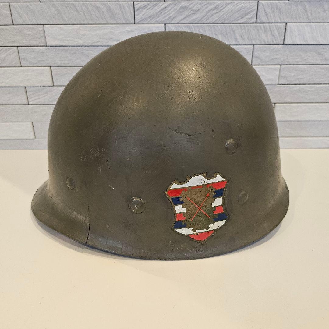 A168 アメリカ軍 ヘルメット錨刻印 鉄帽 M1 M2 海軍 海兵隊 米軍