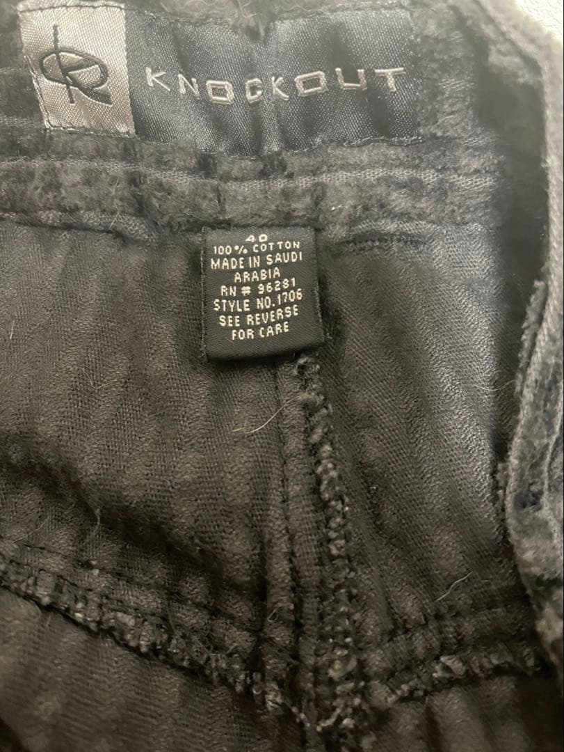 KNOCKOUT ノックアウト セットアップ 黒 コーデュロイ