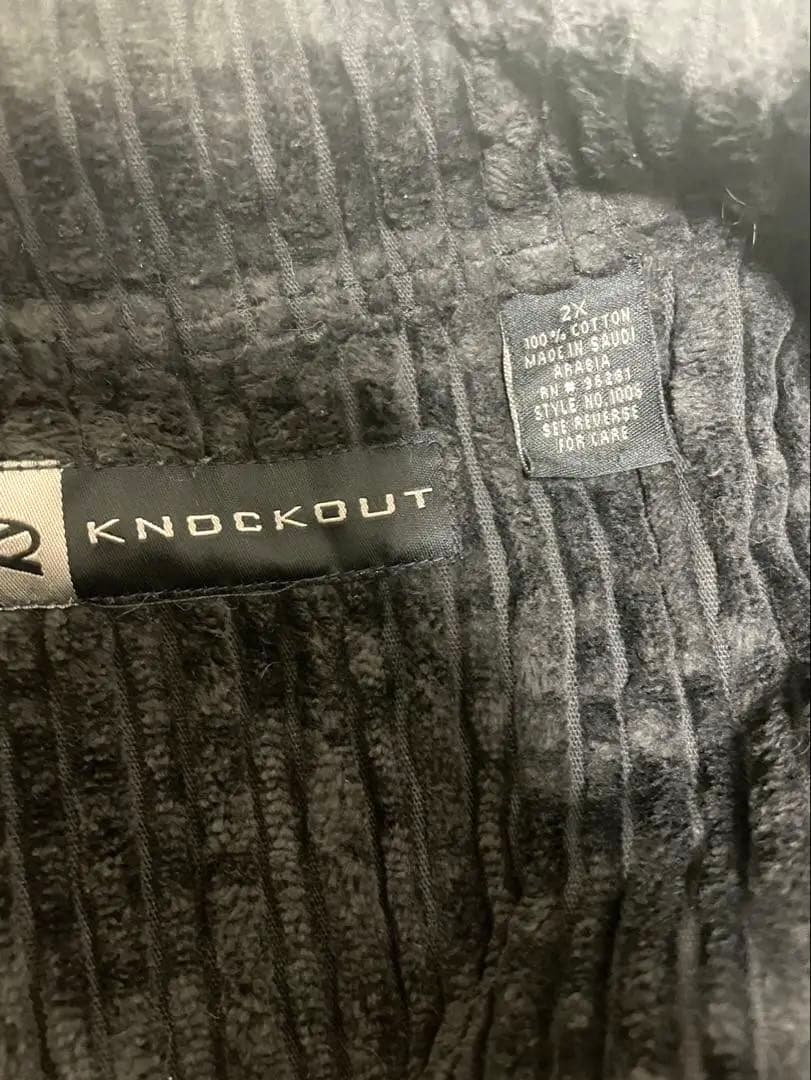 KNOCKOUT ノックアウト セットアップ 黒 コーデュロイ