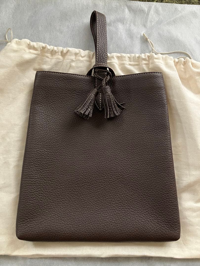 ACATE アカーテ LUGANOT ルガノー カーフ シュリンクレザー 巾着