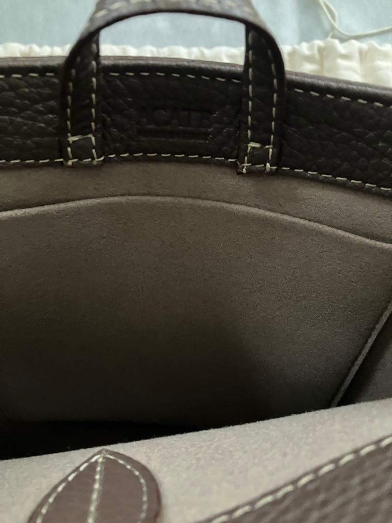 ACATE アカーテ LUGANOT ルガノー カーフ シュリンクレザー 巾着