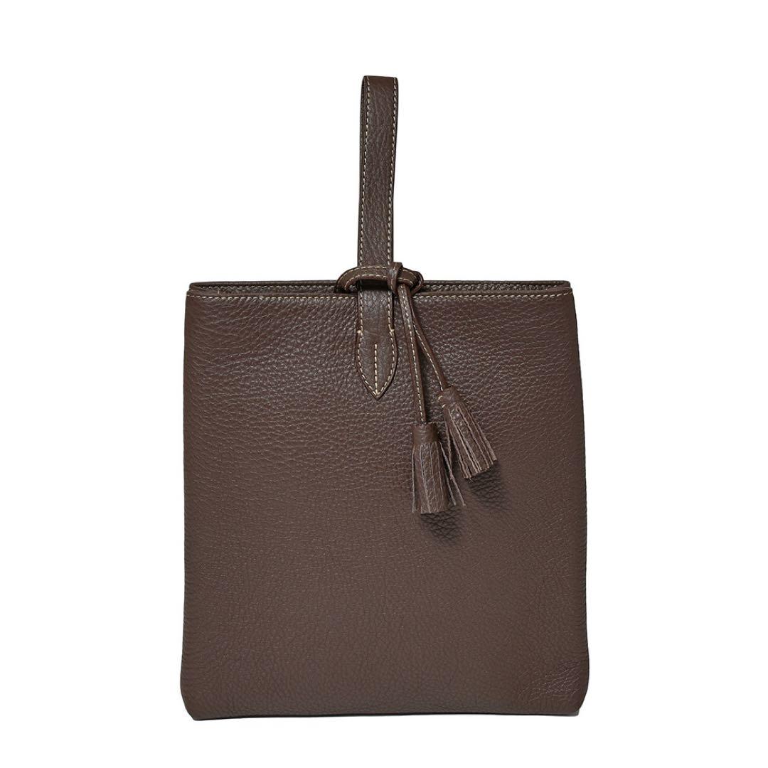 ACATE アカーテ LUGANOT ルガノー カーフ シュリンクレザー 巾着