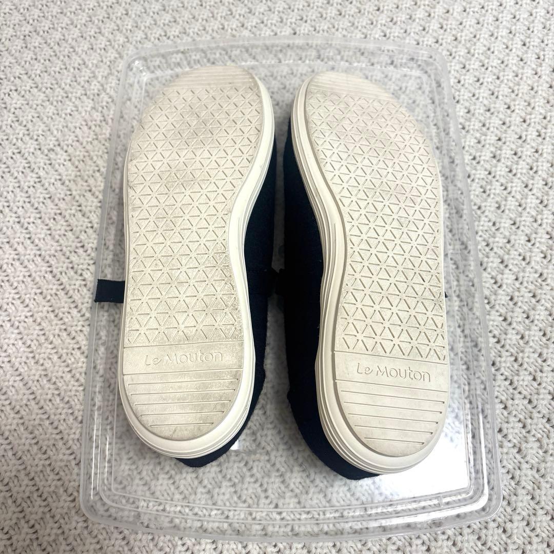 Le Mouton ルムトン スイート フラットシューズ ブラック 24cm