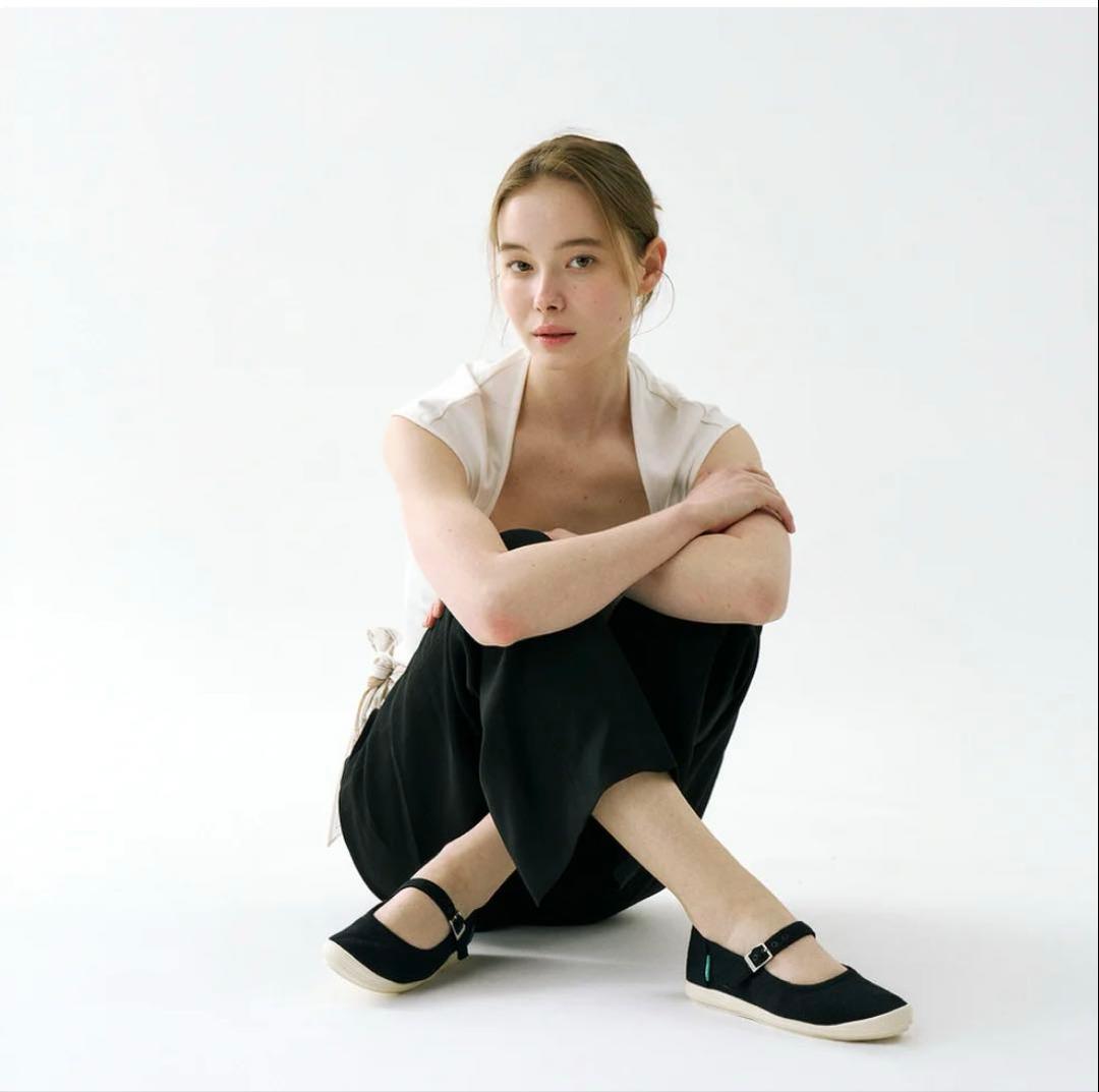 Le Mouton ルムトン スイート フラットシューズ ブラック 24cm