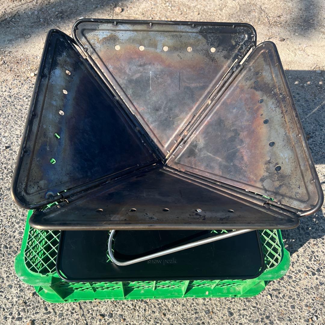  peak 焚き火台 ステンレス製 専用マット付き