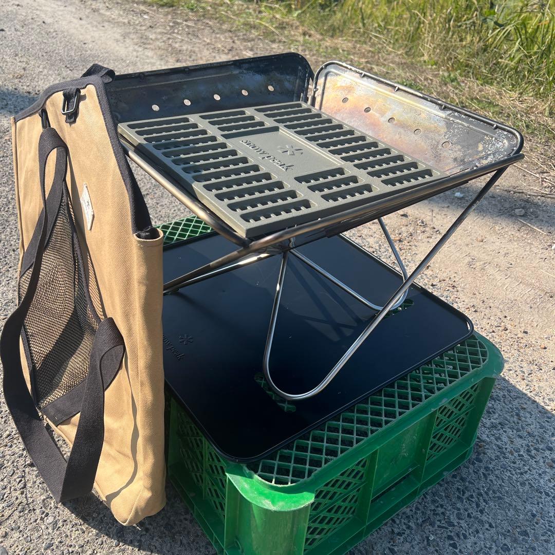  peak 焚き火台 ステンレス製 専用マット付き