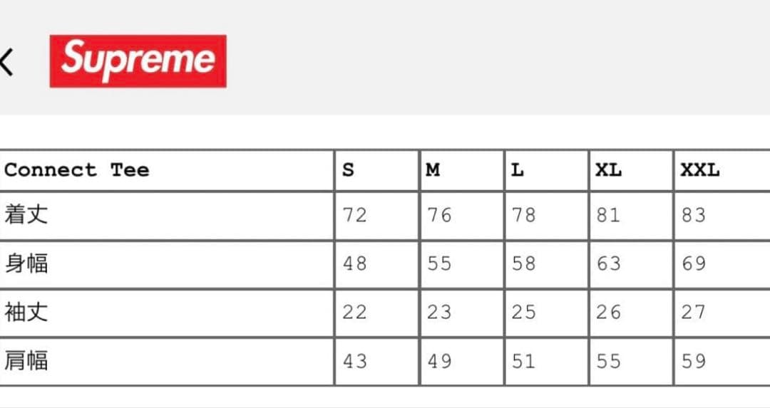 Supreme Connect Tee Lサイズ