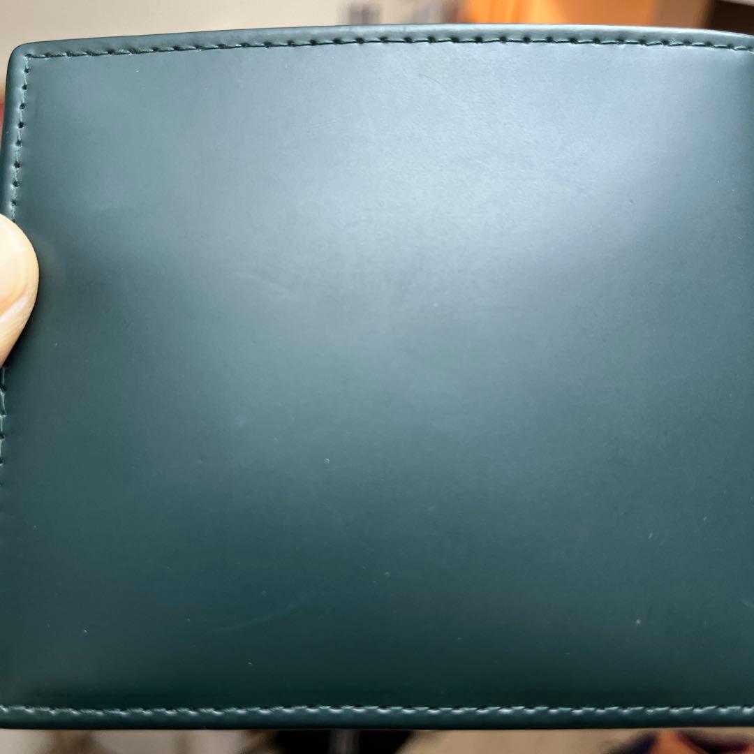 ETTINGER グリーン ブラック クロコ型押し　二つ折り財布　エッティンガー