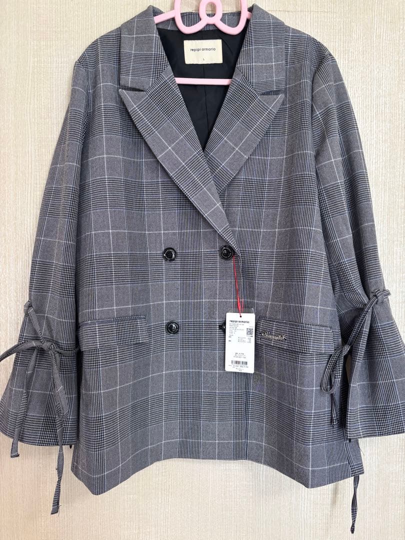 レピピアルマリオ グレンチェック上下セット Lサイズ新品