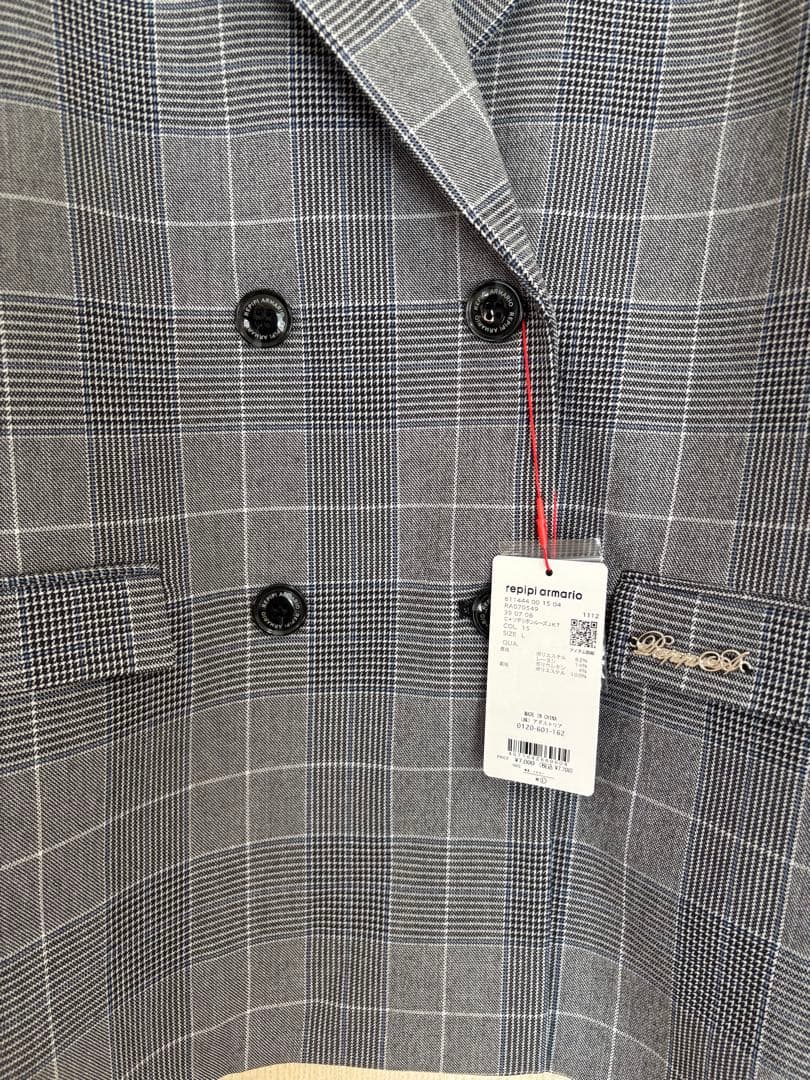 レピピアルマリオ グレンチェック上下セット Lサイズ新品