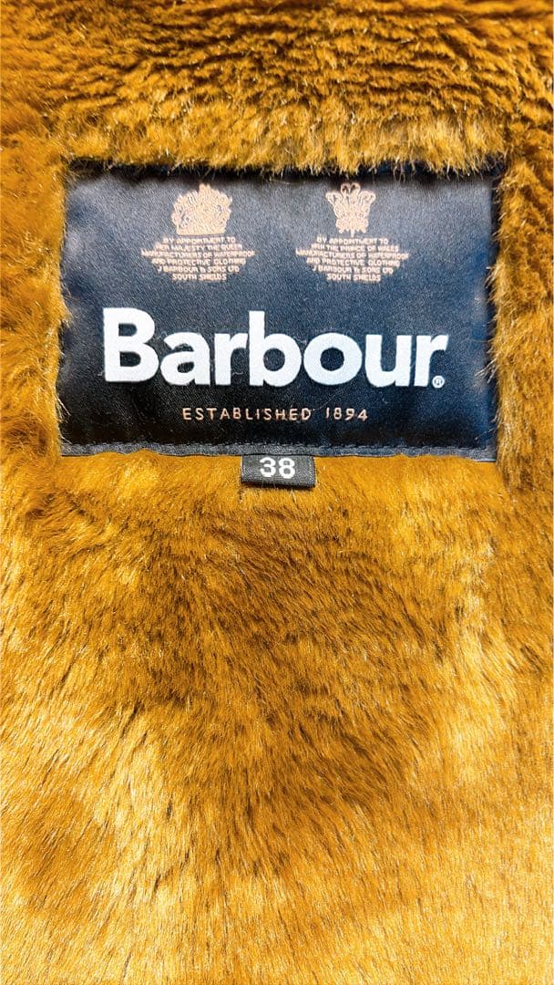 【未使用に近い】Barbour ライナー 38 2ワラント