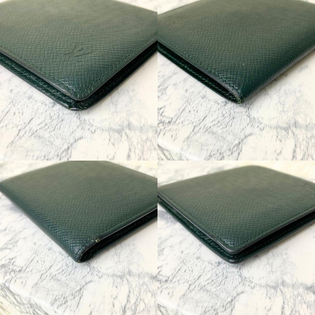 LOUIS VUITTON ルイヴィトン　タイガ　二つ折り財布　グリーン系