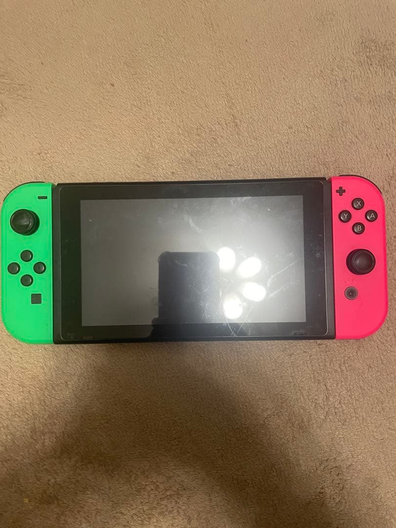 e*★様 Nintendo Switch 本体 グリーンとピンクジョイコン(箱無